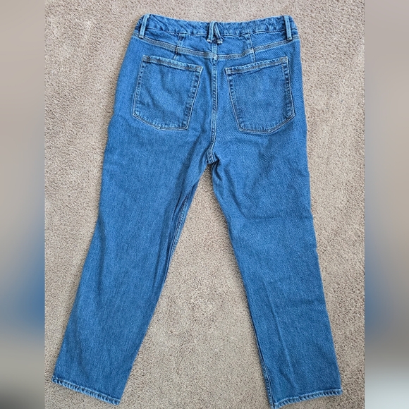 Good American Good Icon High Rise Straight Leg Cropped Denim Women's 10 / 30 - Picture 5 of 10